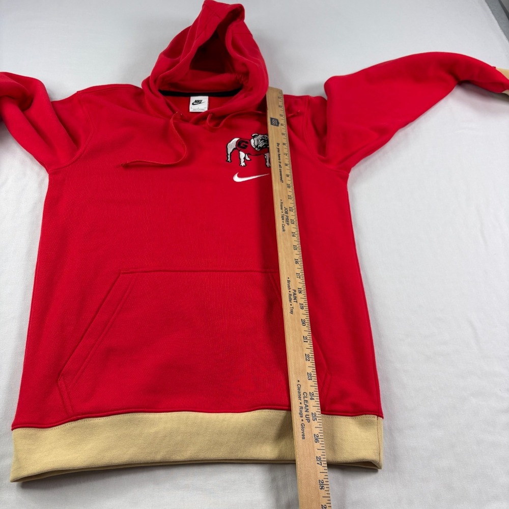 Georgia Bulldogs Hoodie Mens Small Red Nike Pullover Big Logo Sweatshirt NCAA - Picture 6 of 10